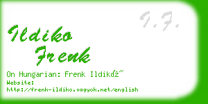 ildiko frenk business card